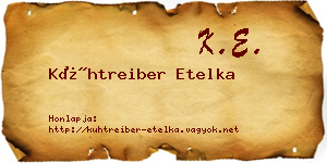 Kühtreiber Etelka névjegykártya